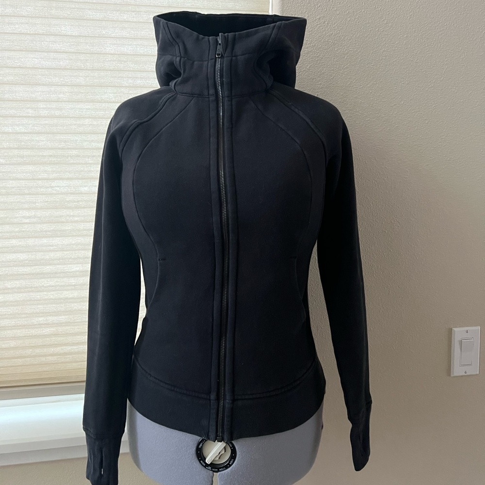 Lululemon Scuba Zip-up Hoodie Black Sz 4